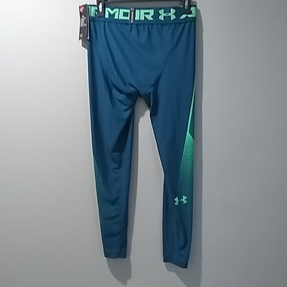 Under Armour Teal & Green Men's Compression Tights